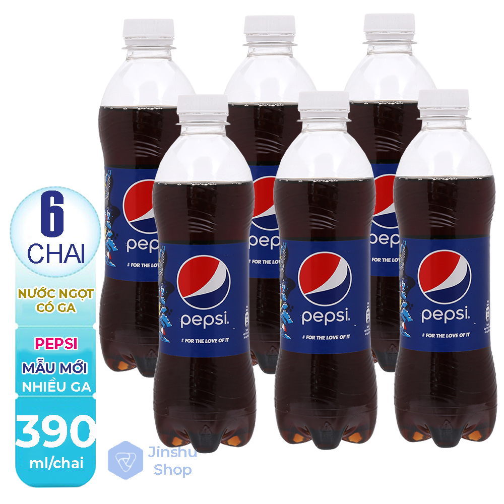 [HCM][ UỐNG LÀ GHIỀN - ĐÃ KHÁT TỨC THÌ ] Lốc 06 Chai x 390ml Nước ngot có ga Pepsi Cola (Date mới nhất)-[ 12.12 Hot Deals ]