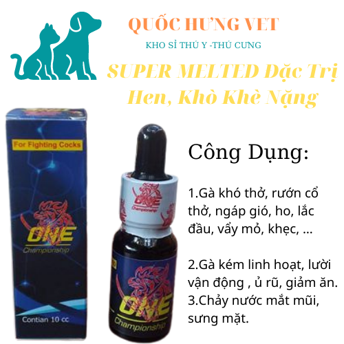 Super melted - hen khò nặng gà đá gà chọi lọ 10ml - quốc hưng vet
