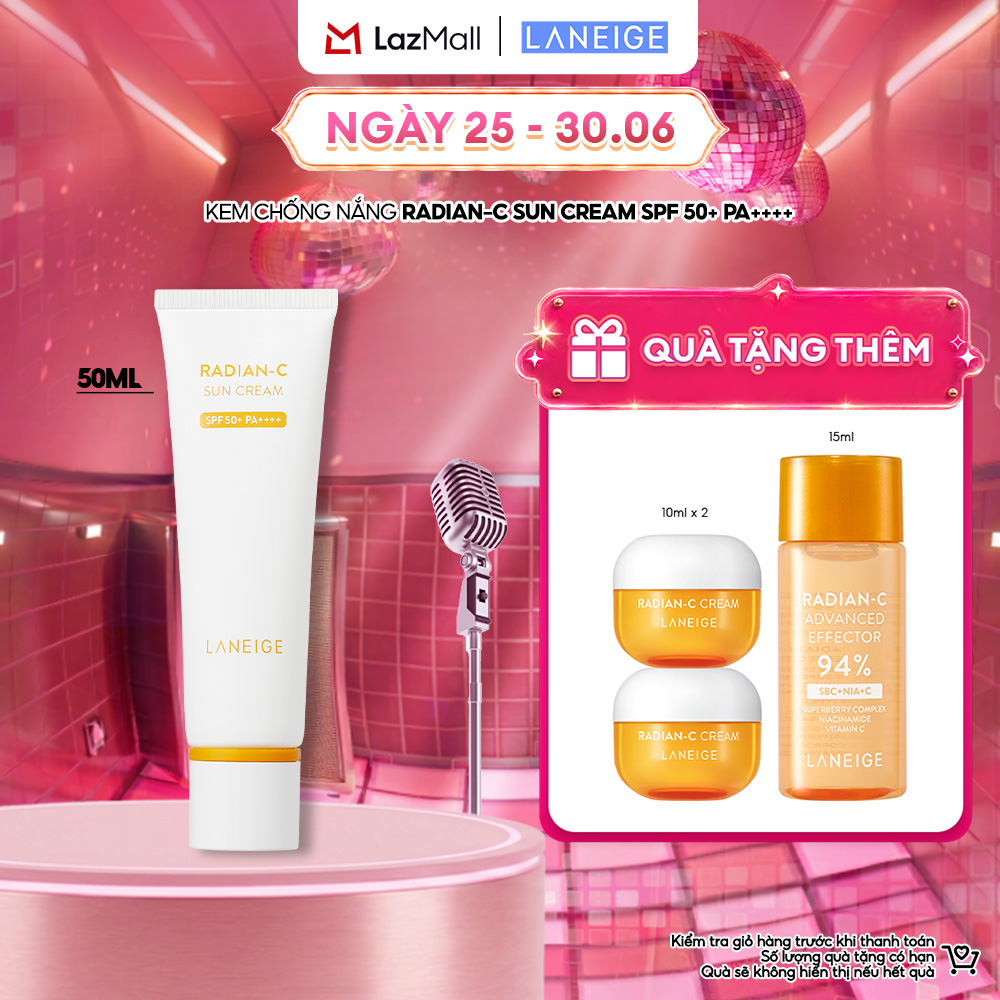 Kem Chống Nắng Dưỡng Sáng Da Laneige Radian-C Sun Cream 50ml SPF 50+ PA++++