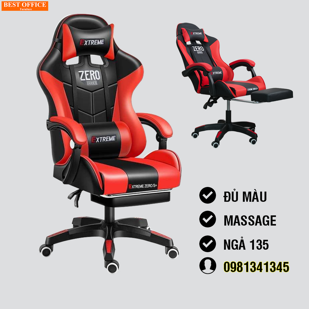 Ghế game đa năng giá rẻ Zero S+, ngả lưng, massage, ghế văn phòng, ghế livestream đa tiện ích