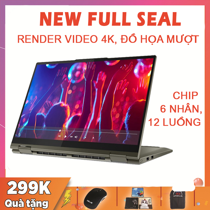 [Trả góp 0%] (NEW SEAL 100%) Lenovo Yoga 6 13ALC05 (2021), Xoay Gập Cảm Ứng 2-in-1, Ryzen R5-5500U, RAM 8G, SSD 512G, VGA AMD Vega 7, Màn 13.3 FullHD IPS, Touch,100% sRGB