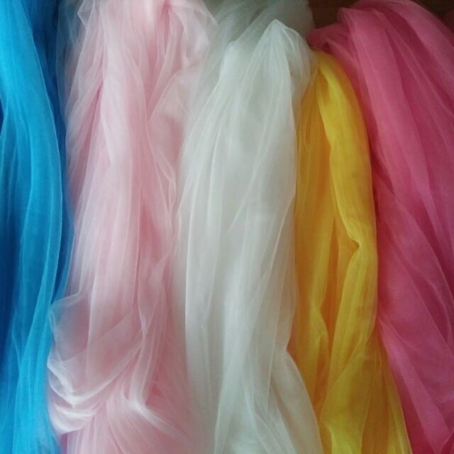 Vải voan, vải lưới mềm may váy công chúa, may khăn trang trí sinh nhật