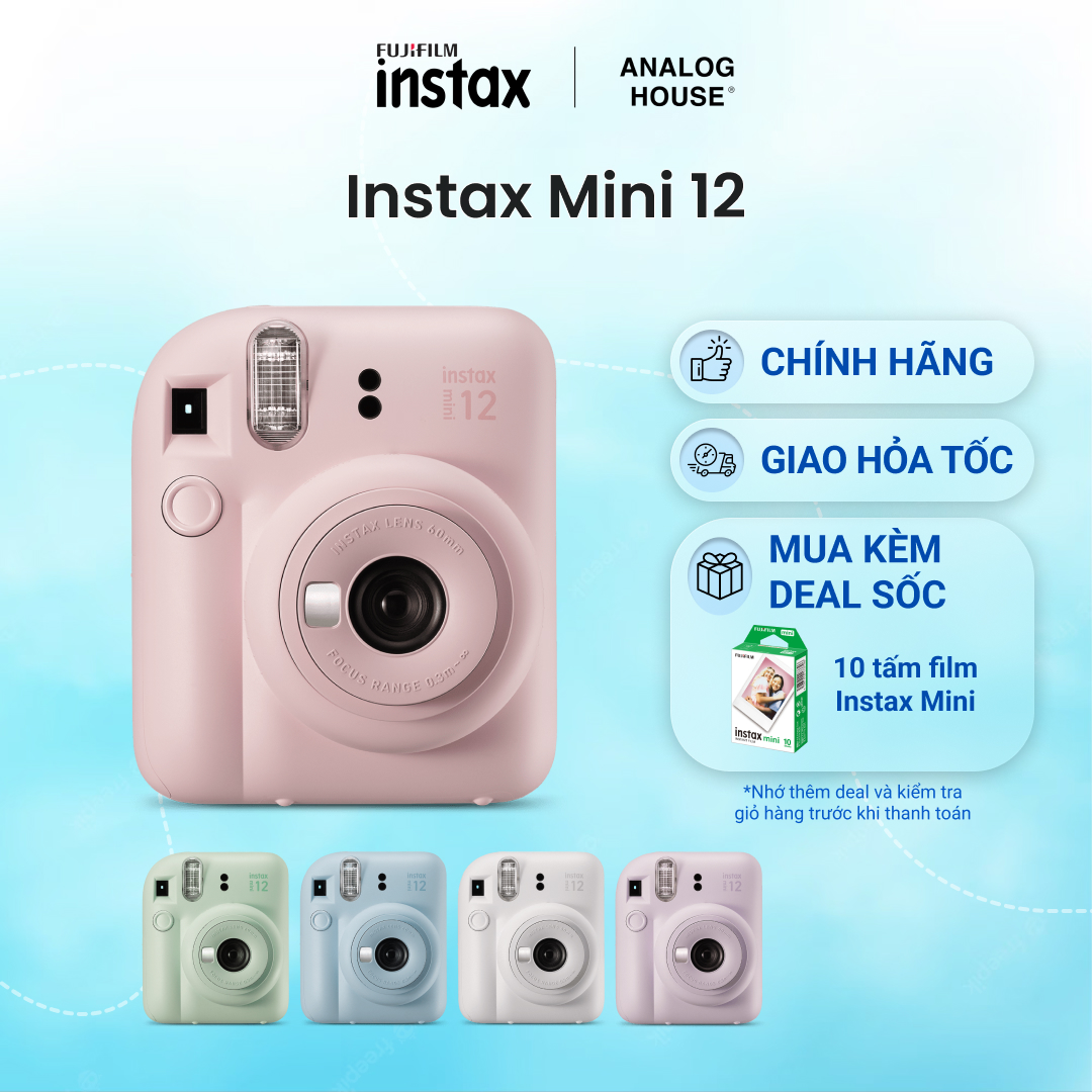 Instax Mini 12 FUJIFILM - Máy ảnh lấy liền Fujifilm - Chính hãng | Bảo hành 1 năm - Analog House