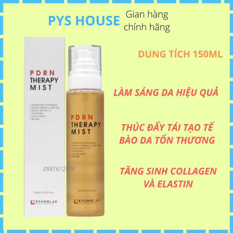 Xịt Khoáng Tế Bào Gốc KYUNG LAB PDRN THERAPY MIST 150ML Cấp Ẩm, Phục Hồi, Bảo Vệ Da CHÍNH HÃNG