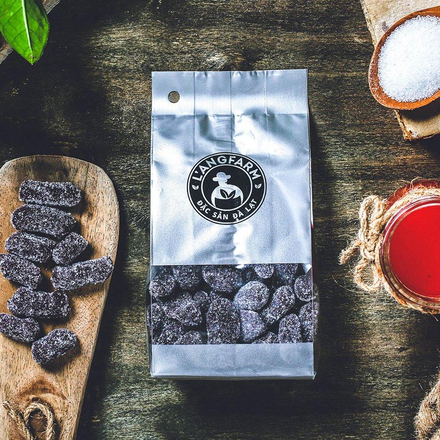 Kẹo hương dâu tằm L'ANGFARM - Đặc sản Đà Lạt 180g/bịch, mẫu bịch bạc