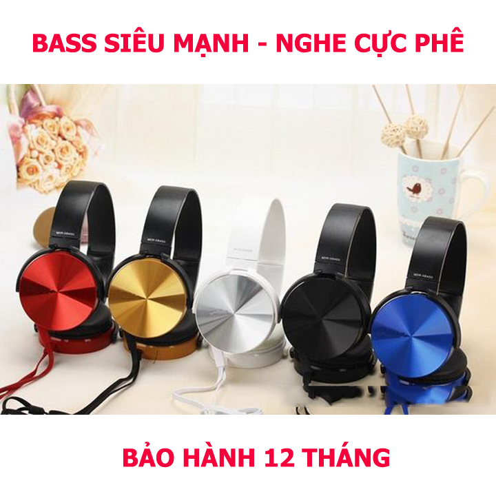 TAI CHỤP EXTRA BASS DÒNG XB-450 ÂM THANH SỐNG ĐỘNG