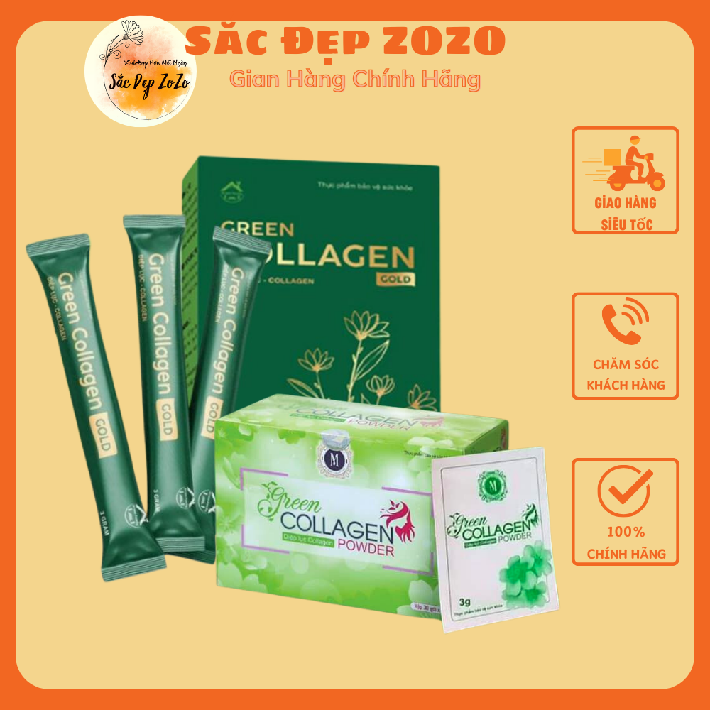 [HCM]Diệp lục Collagen – Bổ xung dưỡng chất thải độc đẹp da.