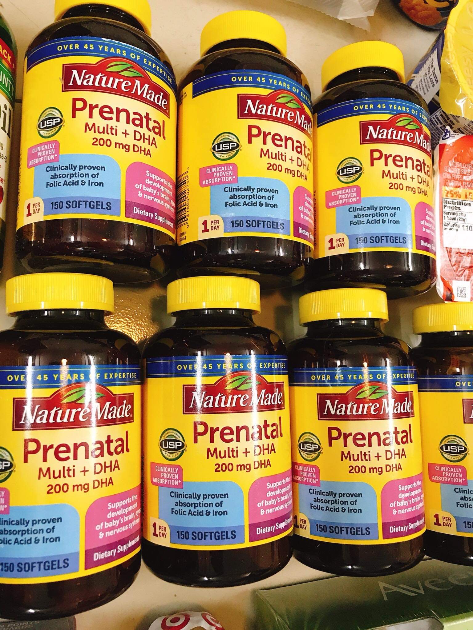 Vitamin tổng hợp cho bà bầu Prenatal Multi DHA, 150 viên Mỹ mẫu mới nhất 2020