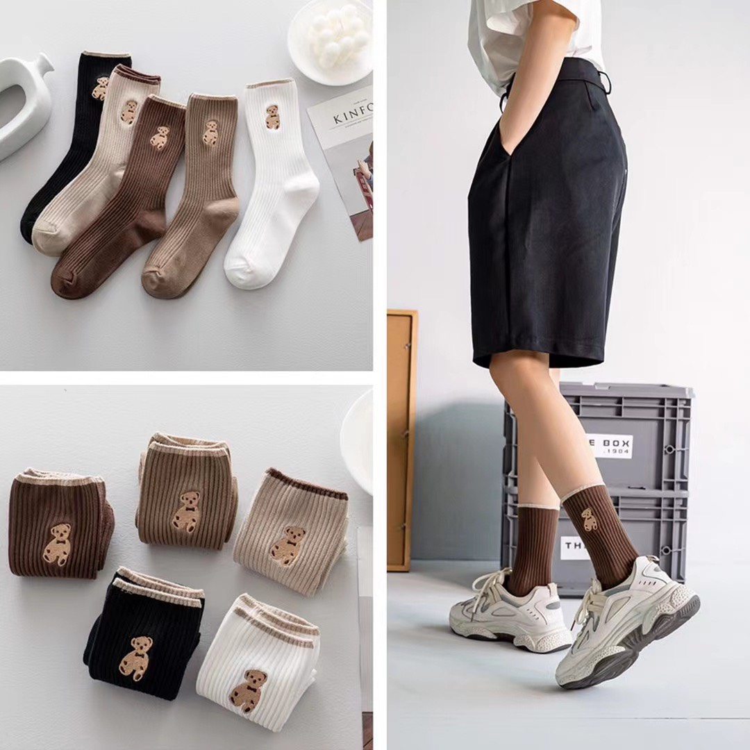 Tất - vớ thể thao , giữ ấm mùa đông cao cổ hình gấu Maia.colthes