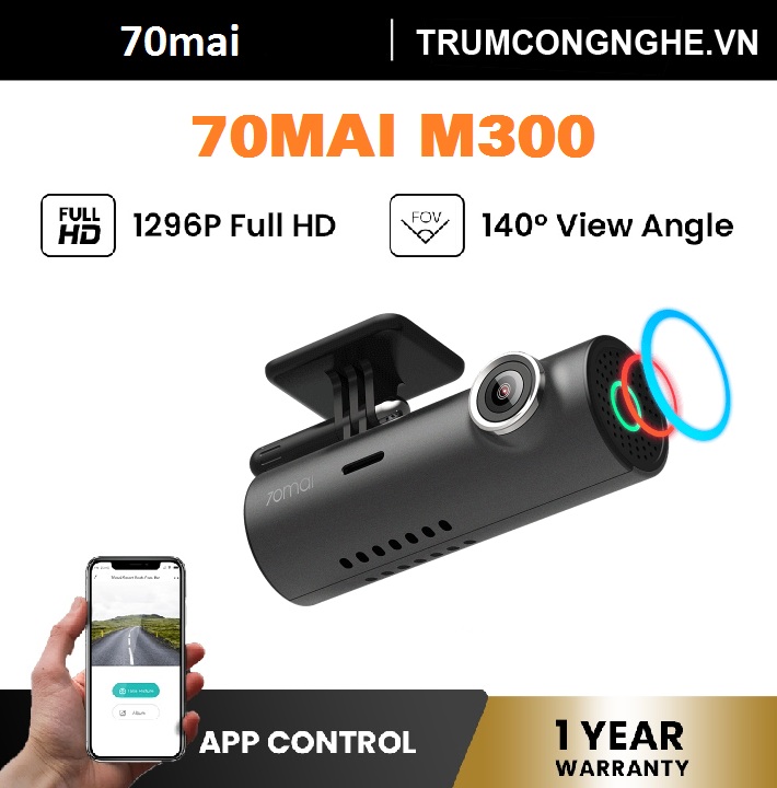 Camera hành trình 70mai m300 dash cam - 70mai m300 dash cam 2k 1296p ultra hd