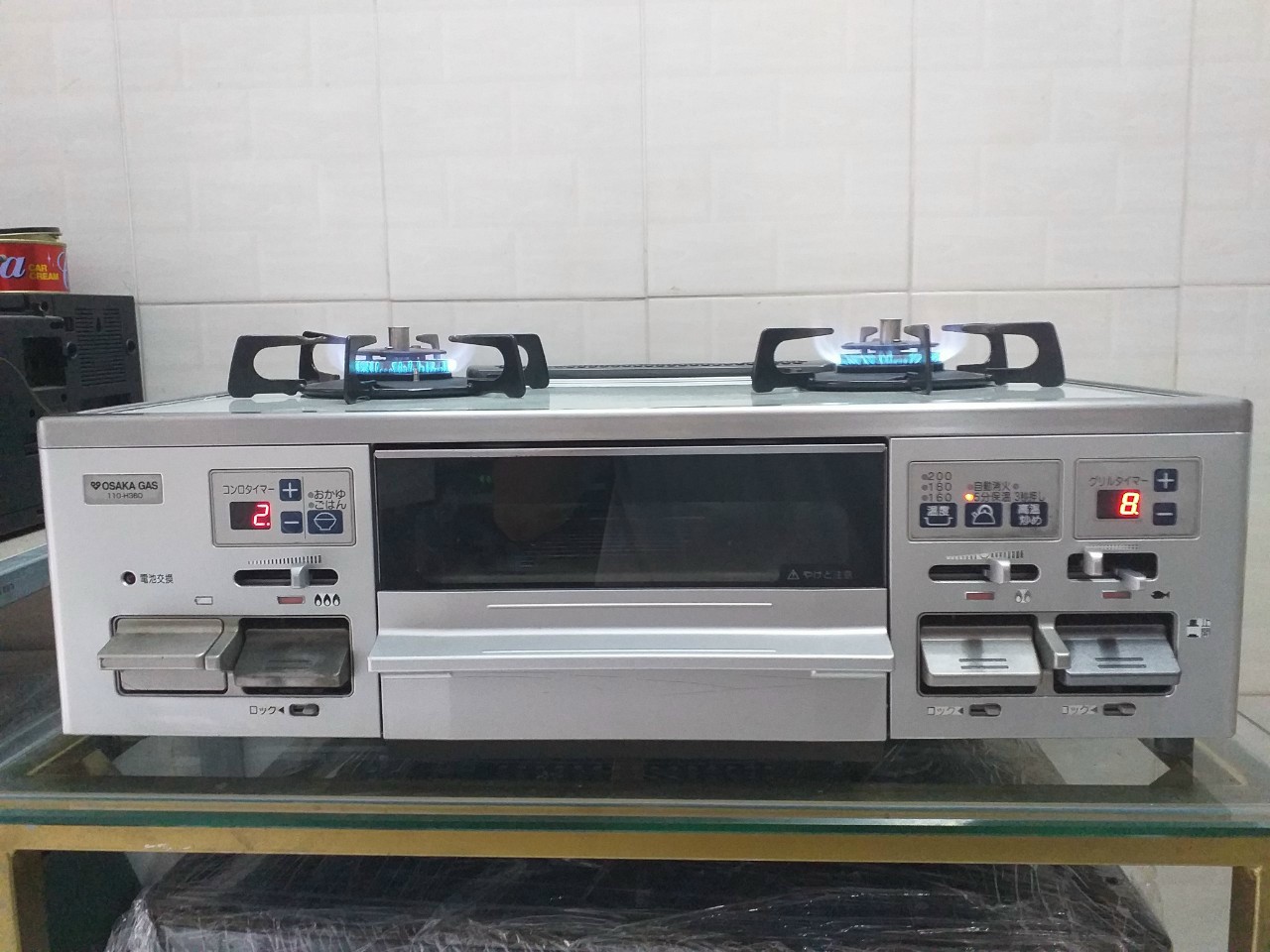 [HCM]BẾP GAS OSAKA MẶT ĐÁ  HẸN GIỜ TẮT 2 BẾP NẤU VÀ LÒ HÀNG NỘI ĐỊA NHẬT BẢN