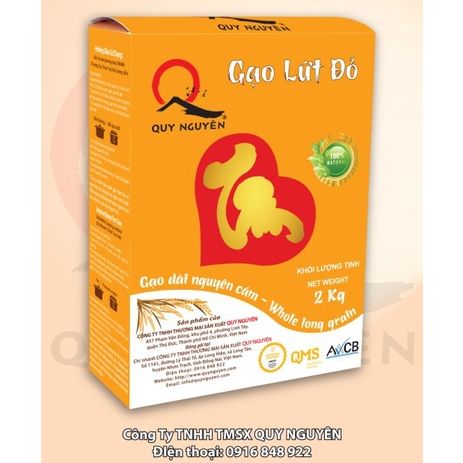 Gạo Lứt Đỏ Quy Nguyên - Gạo lứt huyết rồng hữu cơ