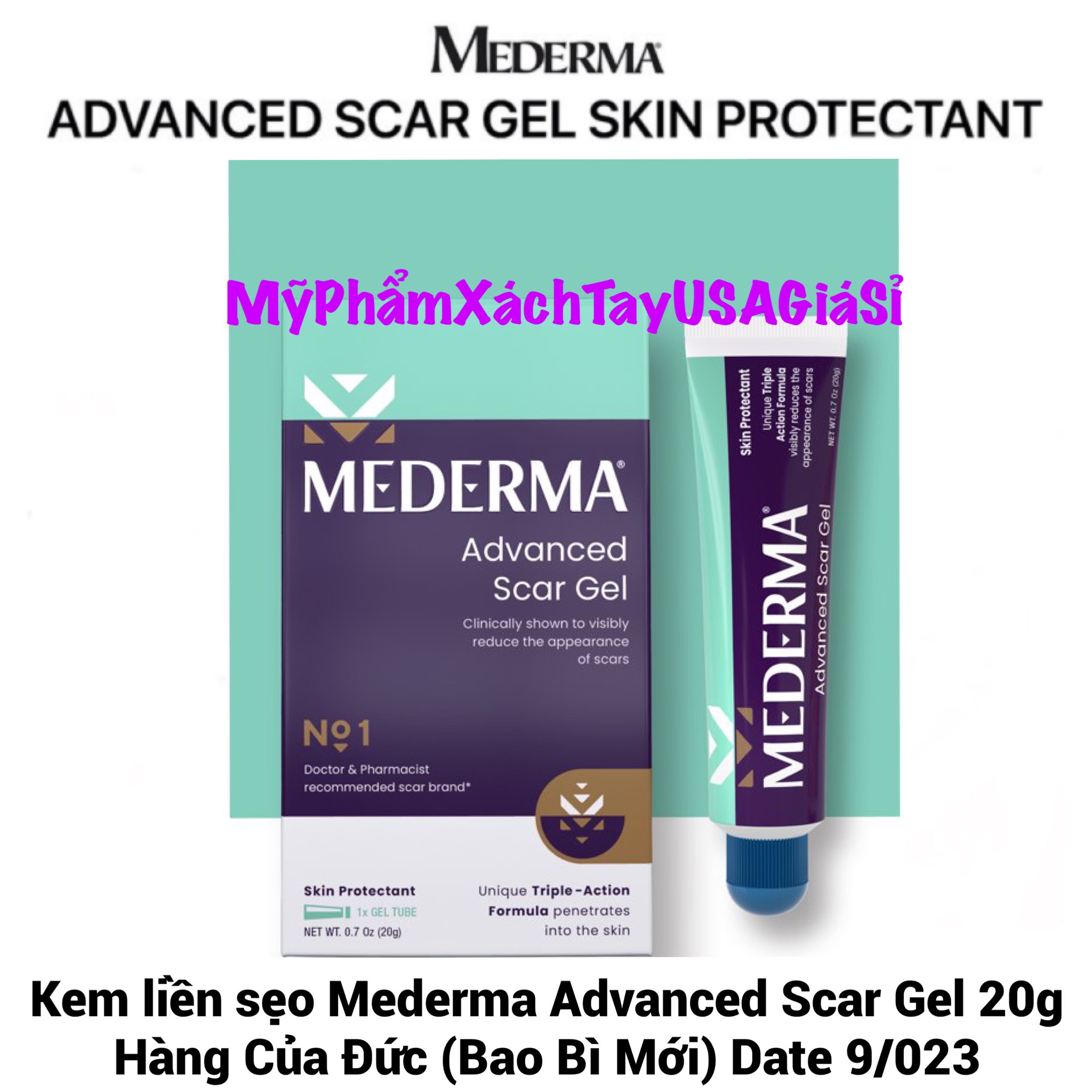 Kem liền sẹo Mederma Advanced Scar Gel Hộp 20g Hàng Đức