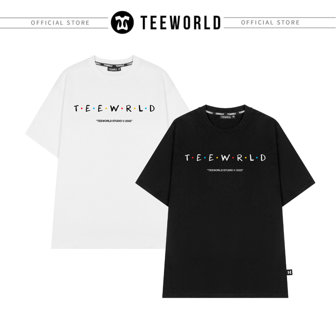 Áo thun Teeworld Friends T-shirt Trắng Đen Nam Nữ Form Rộng Unisex