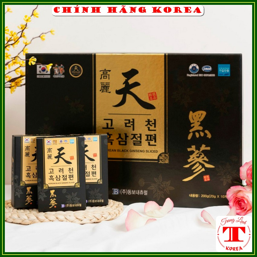 Hắc sâm lát tẩm mật ong hàn quốc thượng hạng, hộp 200gr - Hắc sâm tẩm mật ong - Tăng thể lực, phòng ung thư - tranglinhkorea