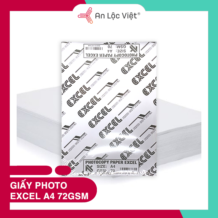 Giấy a4 excel 70 - 80 gsm chính hãng