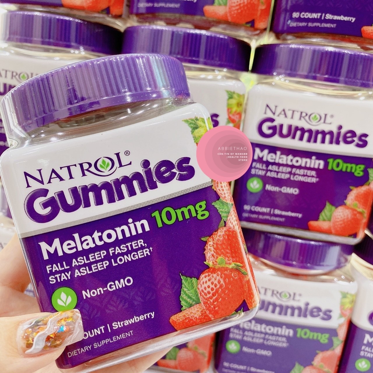 TPCN giúp ngủ ngon Natrol Gummies Melatonin 10mg USA