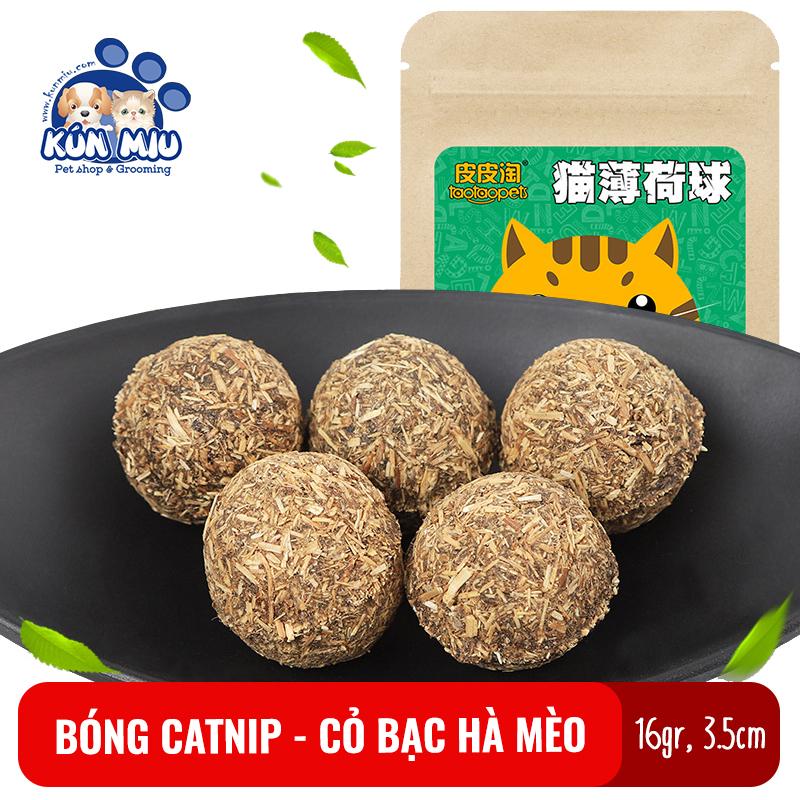 Bóng catnip cho mèo, đồ chơi bóng catnip, bạc hà mèo, catmint thư giãn cho mèo kún miu