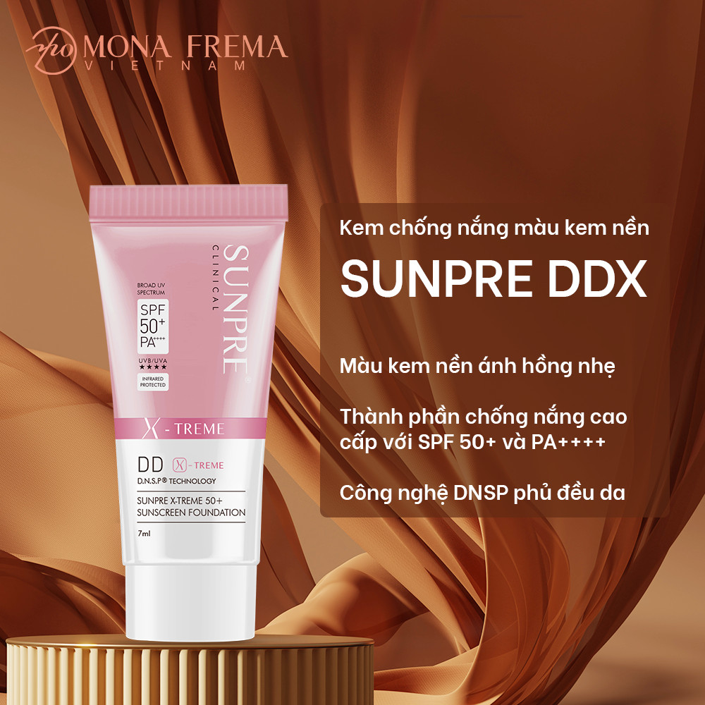Kem chống nắng che khuyết điểm sunpre dd x-treme 50+ sunscreen foundation 7ml