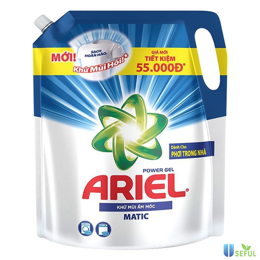 Nước giặt Ariel Khử mùi ẩm mốc túi 3.2KG