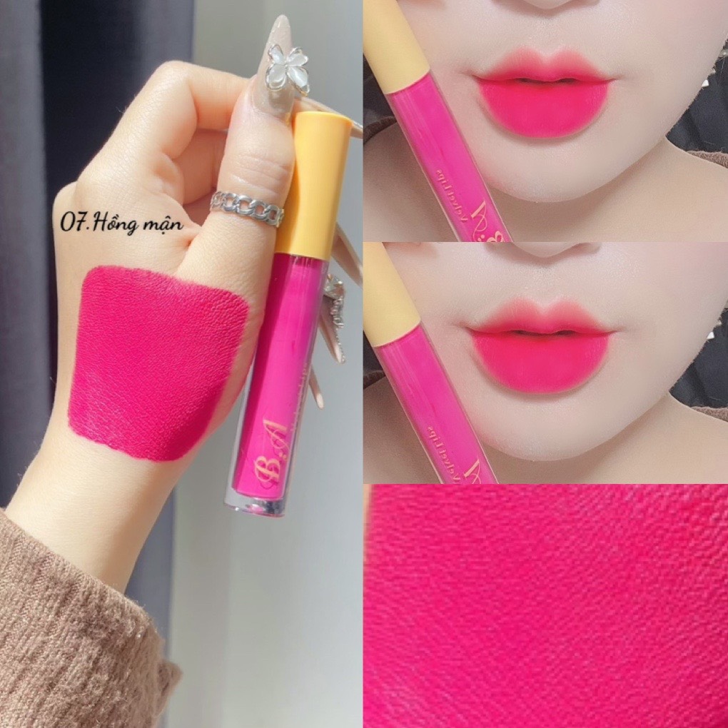 [Hồng Mận] Son Kem Cao Cấp B.A Màu Hồng Mận Ngọt Ngào Đáng Yêu