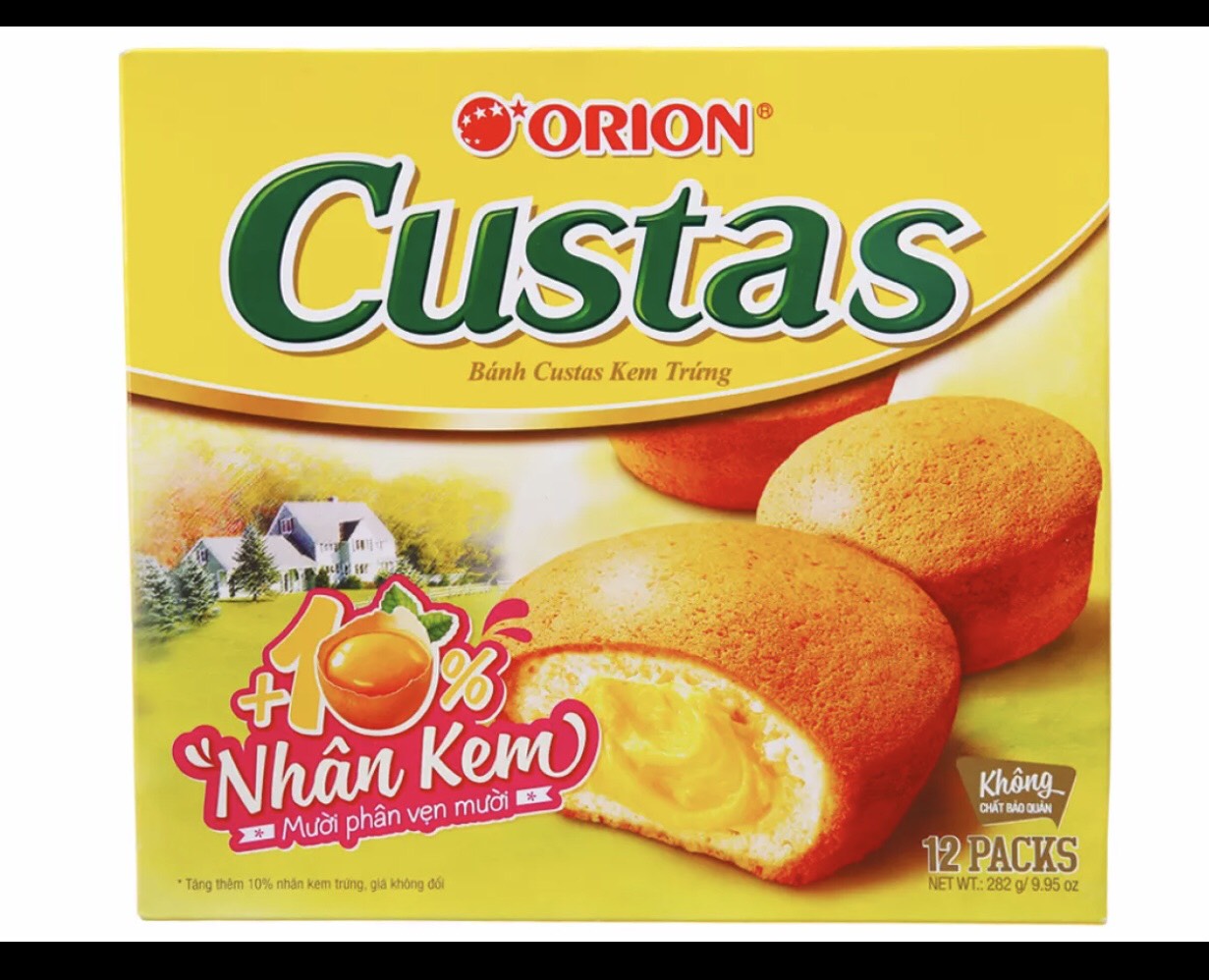 Bánh kem trứng Custas hộp 282g