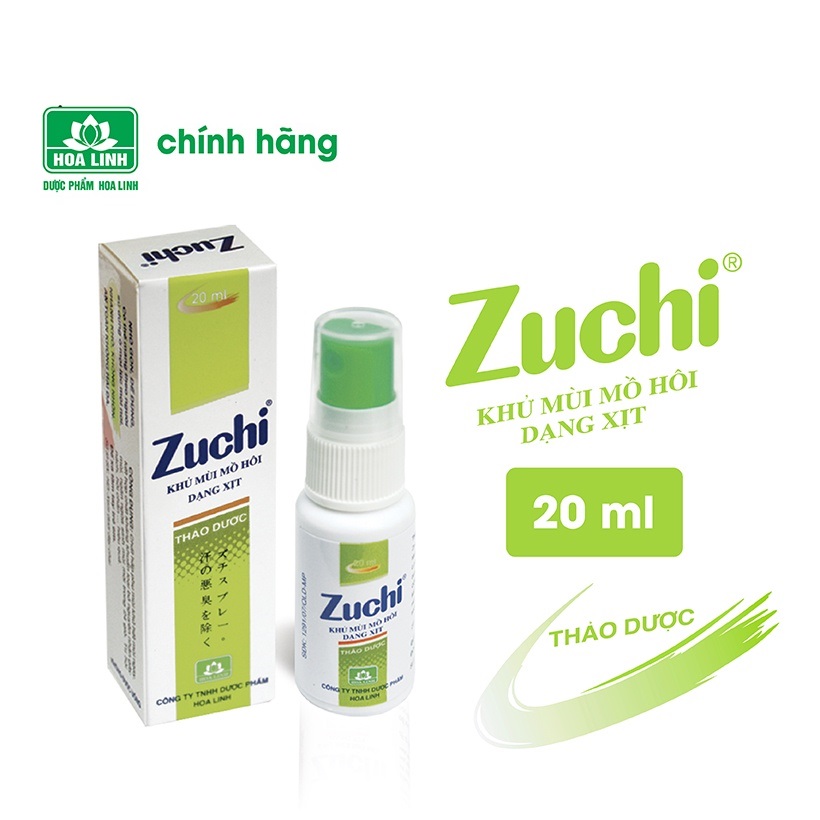 Xịt khử mùi Zuchi Xanh Lá Thảo Dược 20ml