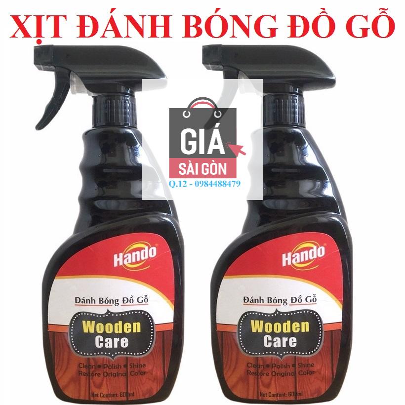 Combo 2 chai xịt làm sạch và đánh bóng đồ gỗ Hando 600ml/chai GSG958
