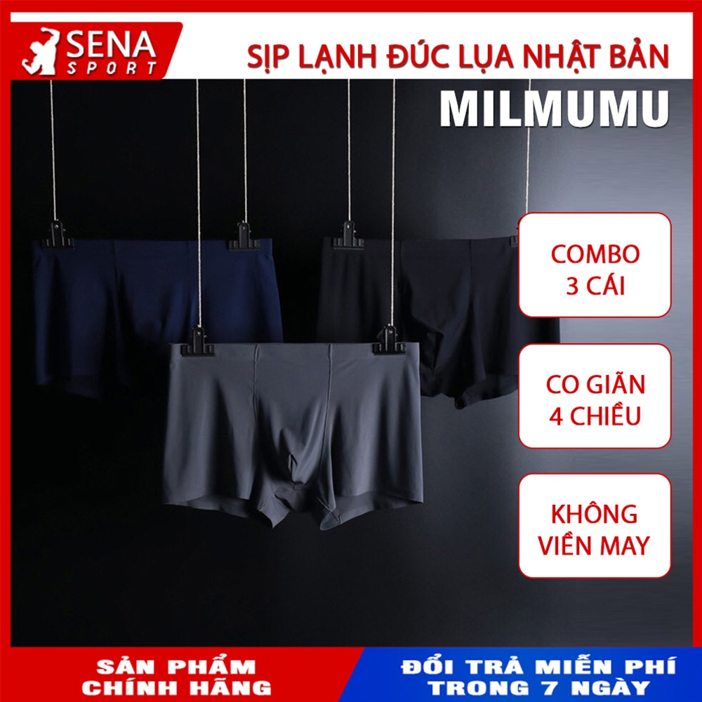 Quần lót nam boxer, sịp nam, sịp đúc lụa milmumu nhật bản