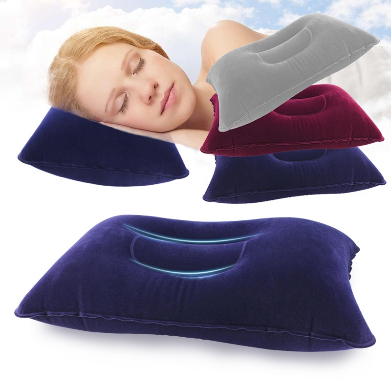 CW Thickened Flocking Lunch Rest Folding Portable Travel Pillow Tent