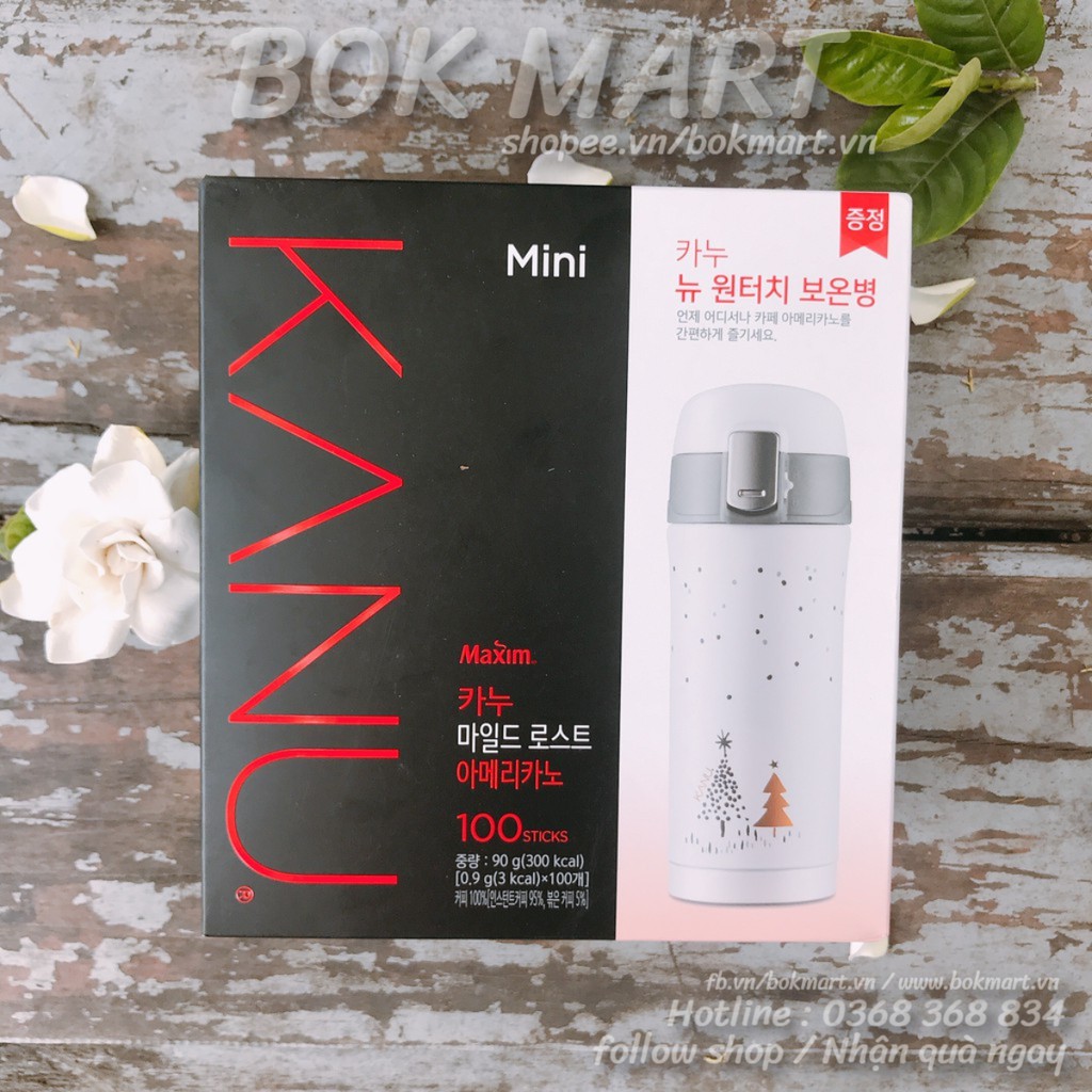 Cà phê hòa tan mild roast americano kanu maxim cà phê hàn quốc hộp 90g