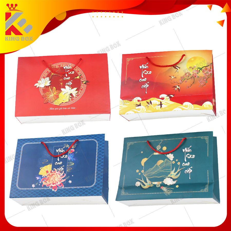 Túi giấy đựng 50g yến sào -Túi giấy nhỏ đựng hộp vuông/tròn/kim cương 30-50g - Kingbox