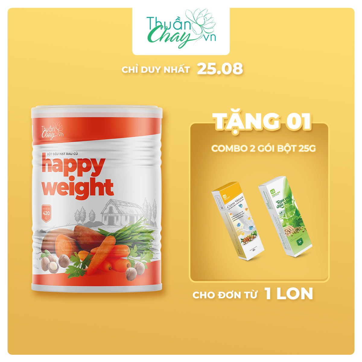 Bột happy weight 420g - bột ngũ cốc đậu hạt rau củ