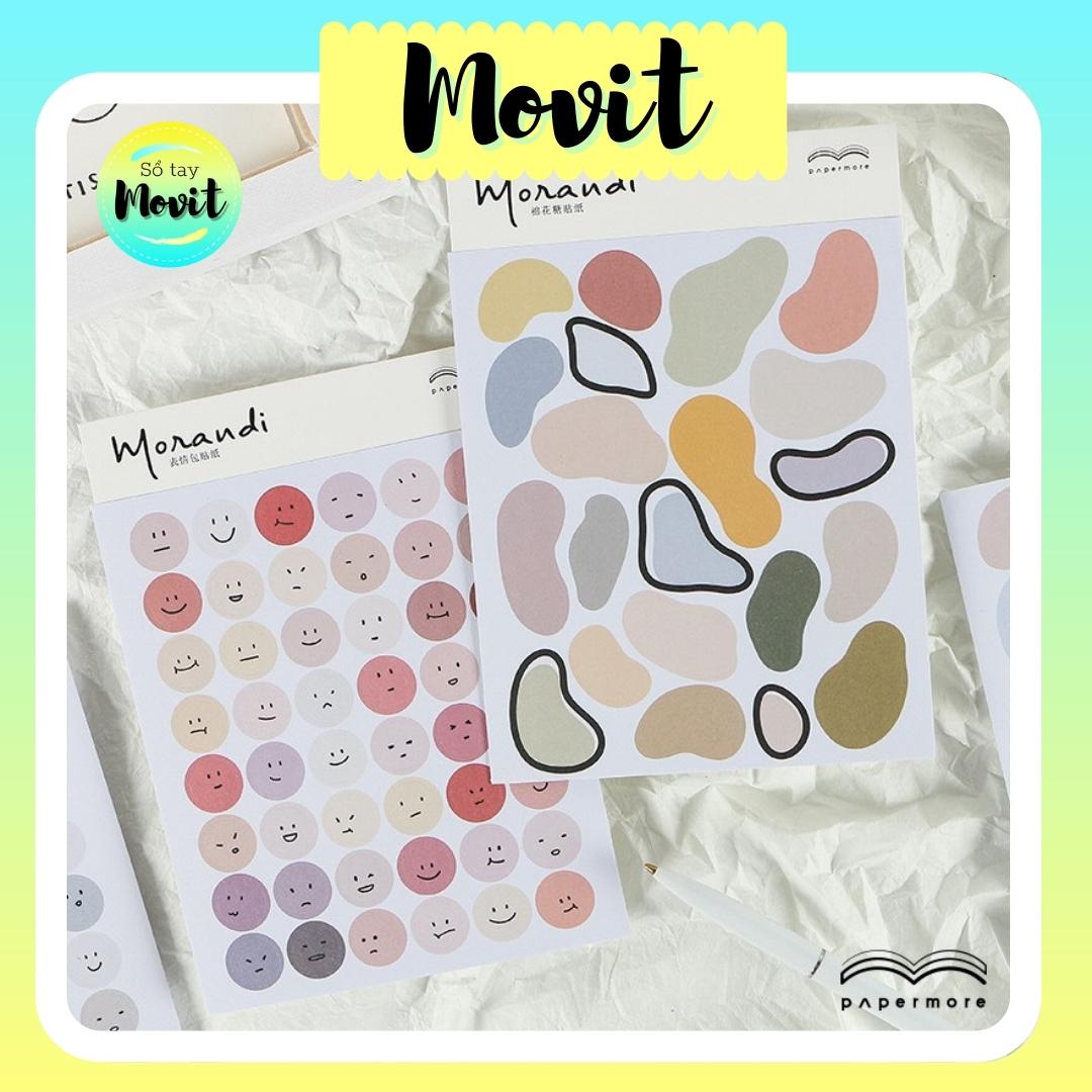 Set 2 tờ sticker hình kẹo dẻo, emoji làm bullet journal