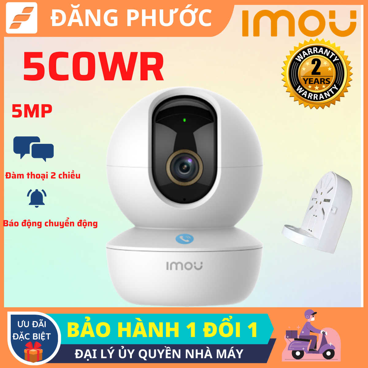 [MUA 2 TẶNG 1] Camera quay quét wifi nút Call gọi điện Imou IPC-GK2CP-5C0WR 5MP, chế độ riêng tư, đàm thoại 2 chiều