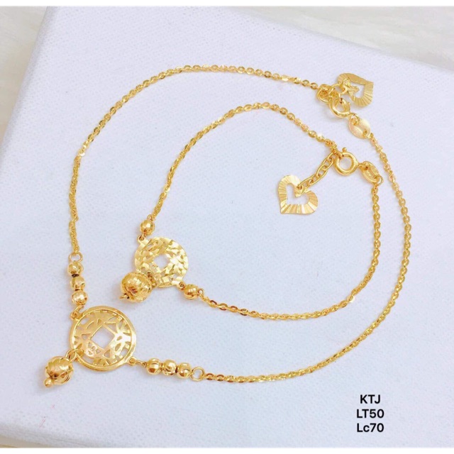 Lắc chân kim tiền vàng tây