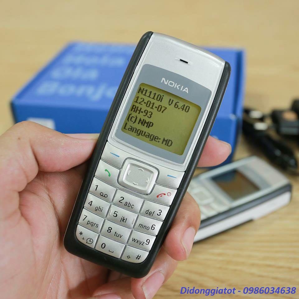 Điện thoại giá rẻ Nokia 1110i Zin siêu bền - Pin sạc đầy đủ