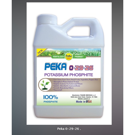 Phân bón lá peka 0-29-26 chai 500ml kích nụ kích hoa pk - 100% phosphite chứa p, k dễ tiêu giúp tăng cường sức đề kháng