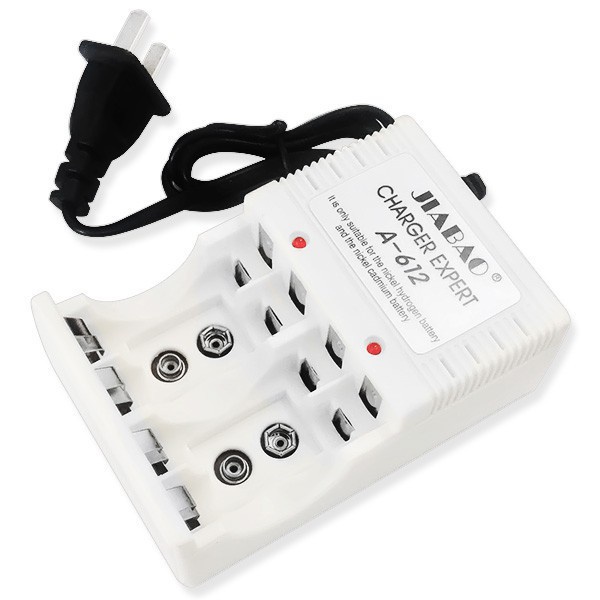 Bộ sạc pin đa năng cao cấp sạc được pin 2A (AA) pin 3A (AAA) pin 9V Jiabao A-612 / JB-268