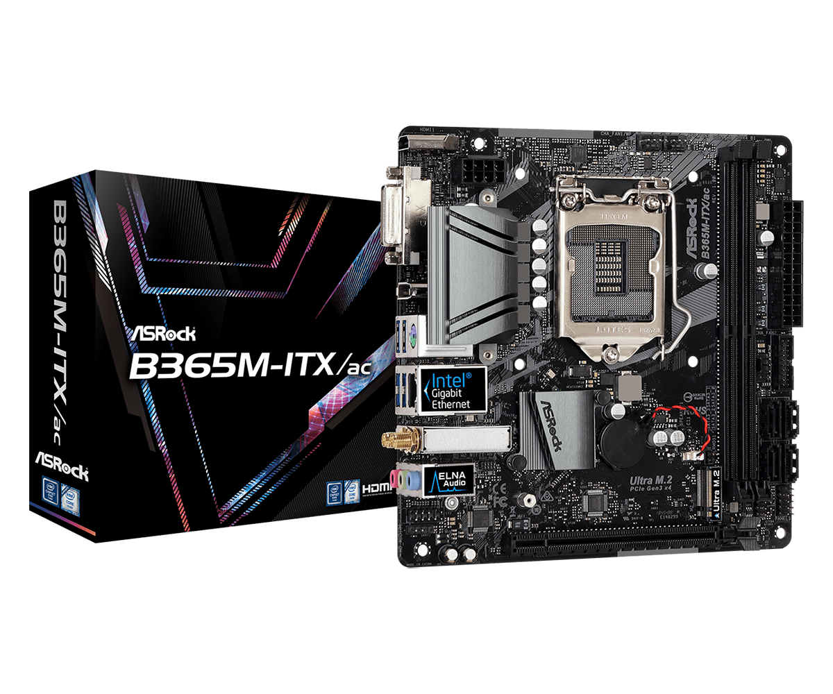 Bo mạch chủ mainboard asrock b365m-itx/ac