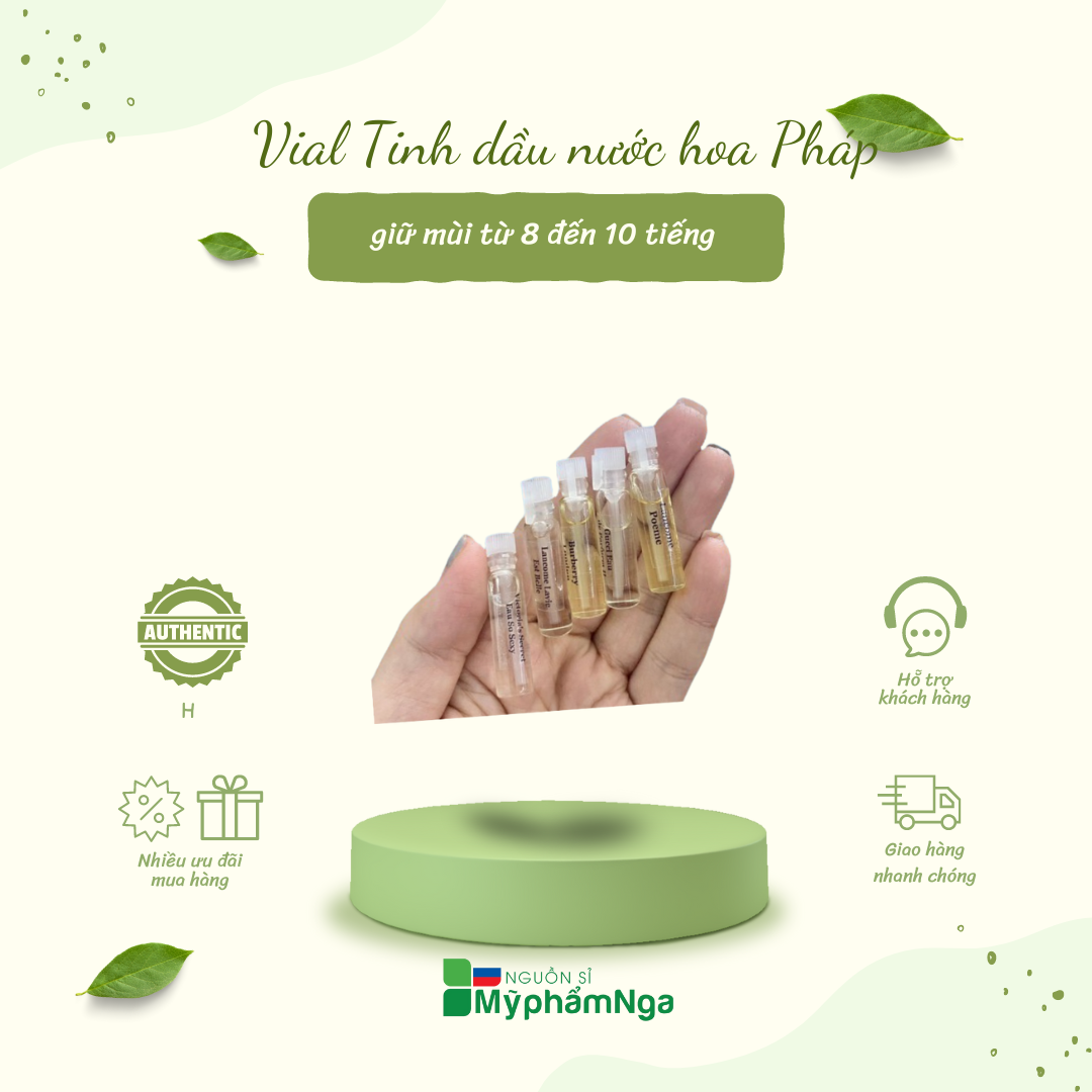 Vial Tinh dầu nước hoa Pháp 1ml