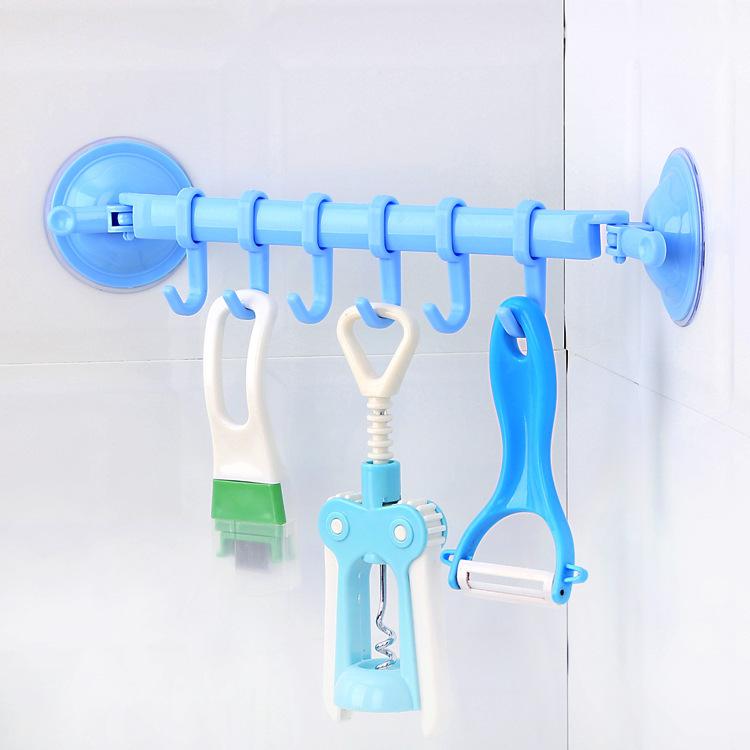 Thanh treo nhựa 6 móc , hút chân không-Màu ngẫu nhiên