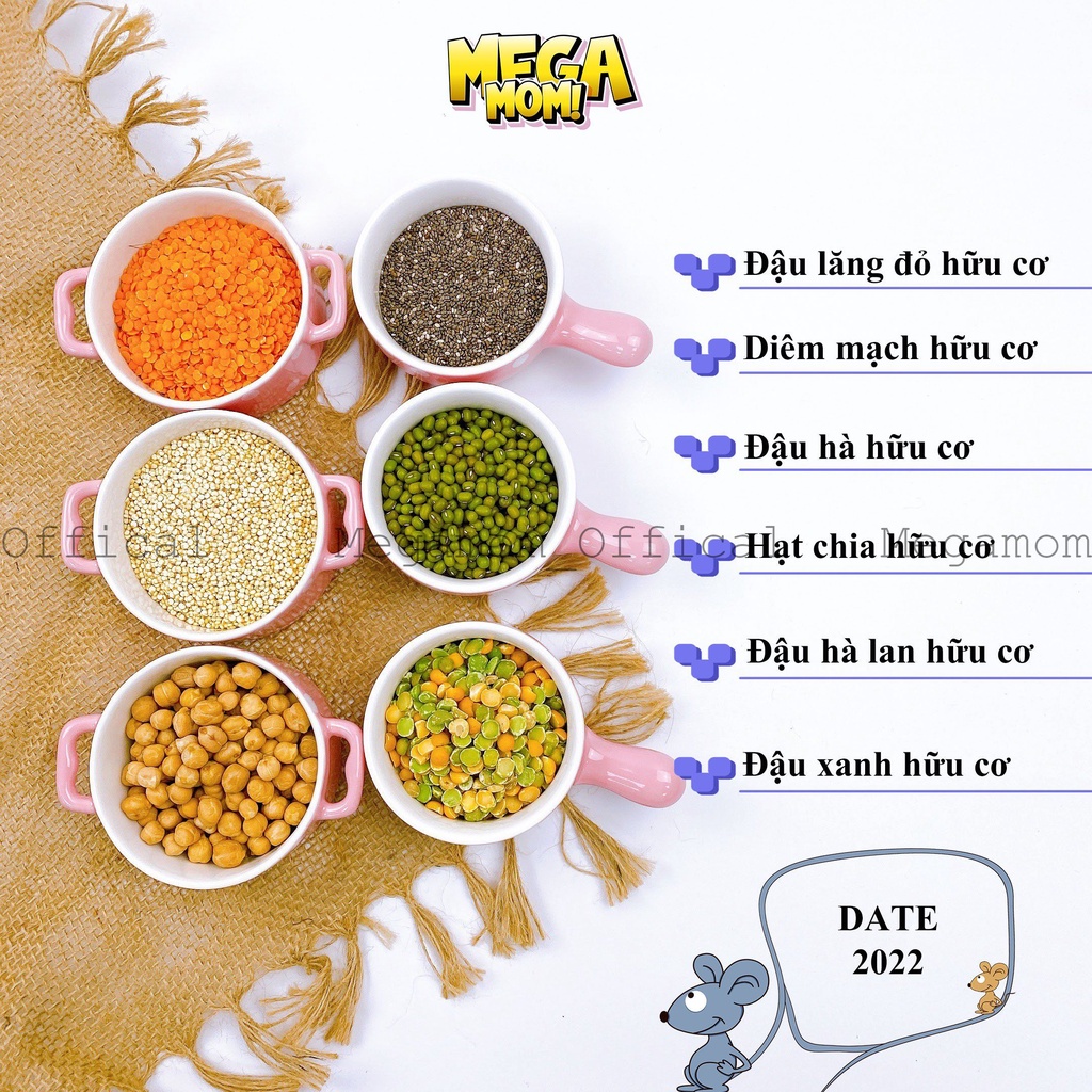 Hạt hữu cơ tách lẻ Markal cho bé ăn dặm, Megamom