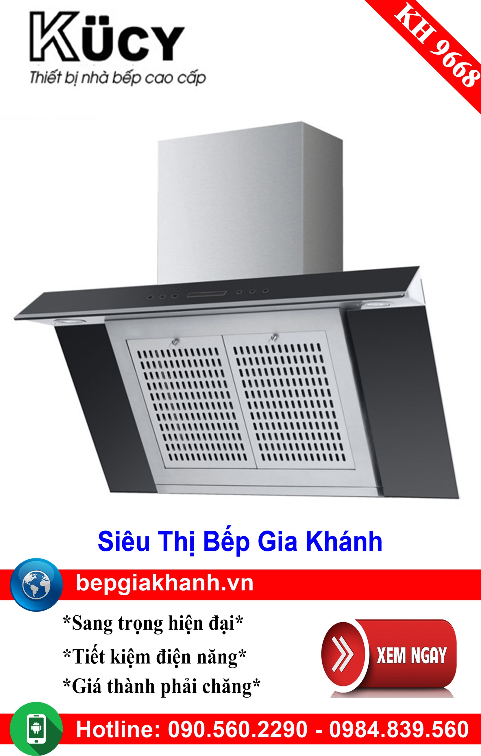 [HCM]Máy hút mùi dạng kính vát 90cm Kucy KH 9668, máy hút mùi nhà bếp, máy hút mùi bếp, máy hút mùi kính cong, máy hút mùi canzy, máy hút mùi mini, máy hút mùi âm trần, máy hút mùi electrolux, may hut mui