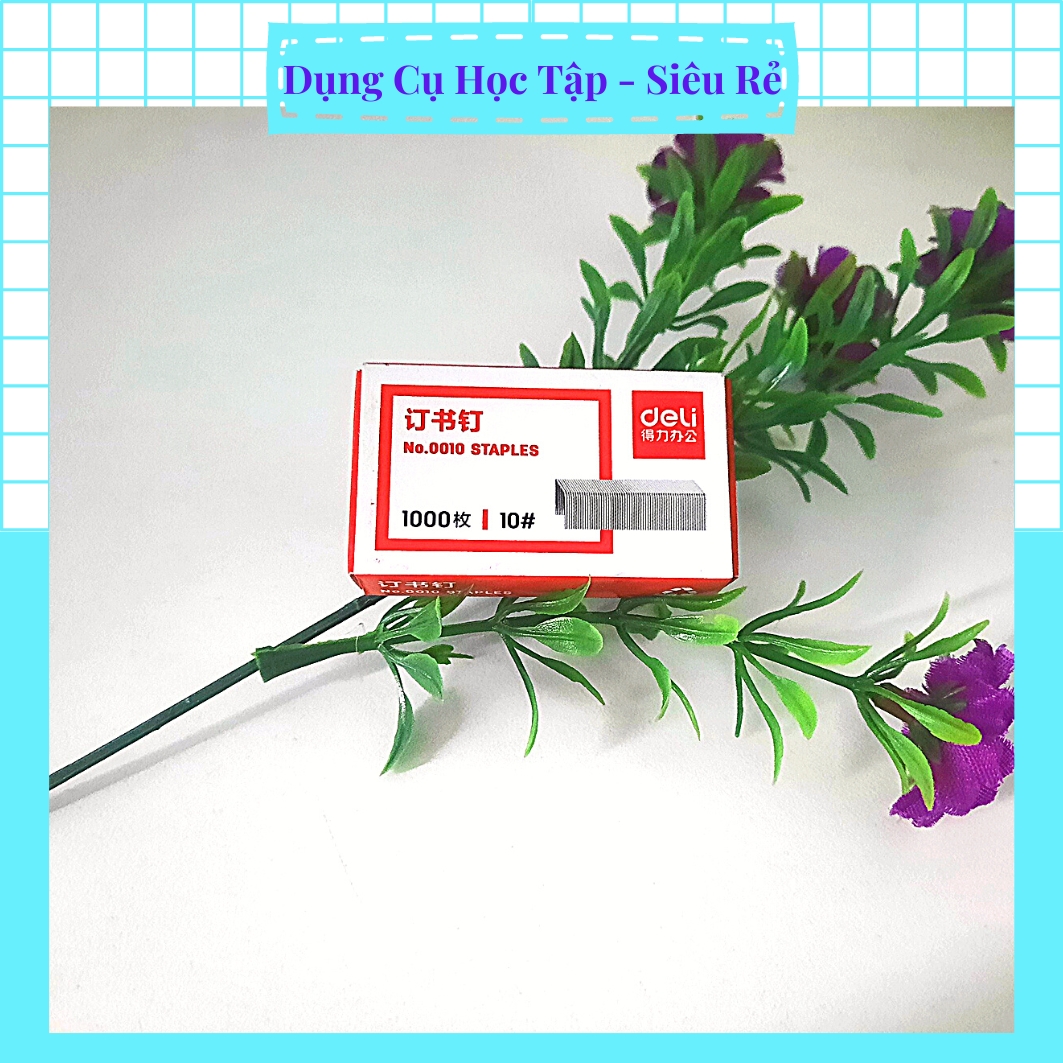Kim bấm số 10 deli dùng cho các loại dập ghim sử dụng kim bấm số 10