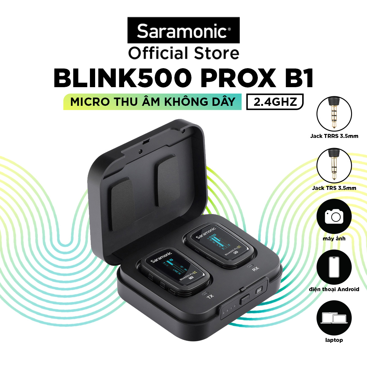 Micro Thu Âm Không Dây Saramonic Blink500 ProX B2 - Công