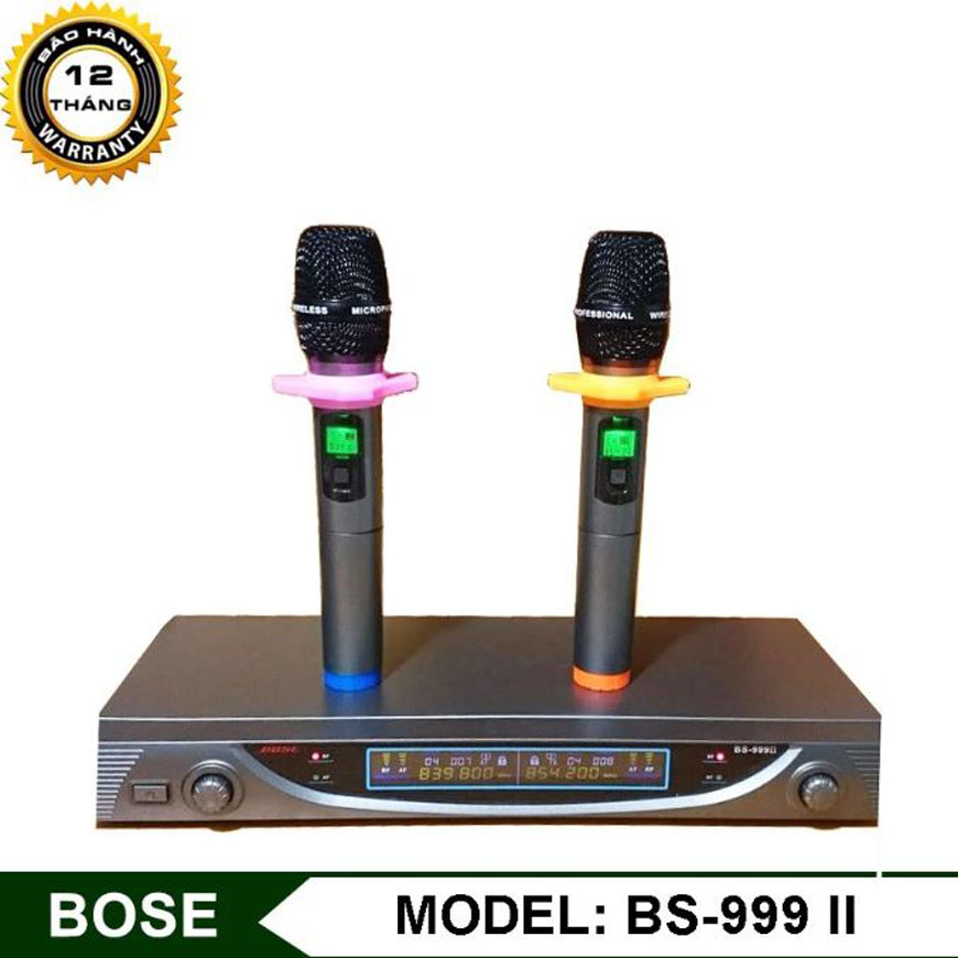 [ XẢ KHO BÁN LỖ ] Nơi bán Micro không dây giá rẻ nhat - Micro không dây Bose BS-999II Top 3 micro Bose đang được ưa chuộng hiện nay với chất lượng âm thanh ổn định trong trẻo không bị bể âm khi hát nói lớn BẢO HÀNH 12 THÁNG