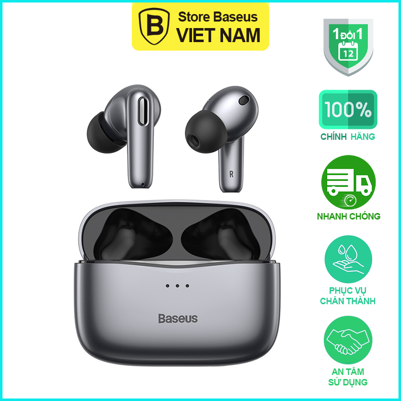 Baseus simu anc true wireless earphones s2 blue/grey/white baseus chính hãng