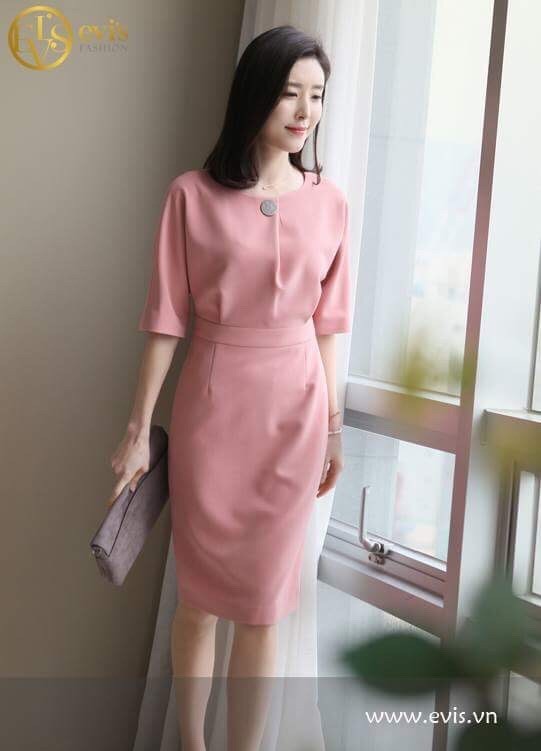 Đầm ôm thanh lịch phong cách hàn - dcs91