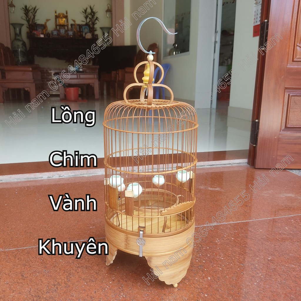 Lồng Nuôi Chim khuyên Vác trơn bằng tre - Lồng Ép Mộc Khuyên Gía Rẻ - NaHi Shop